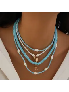 Set de collar playero - Mar profundo