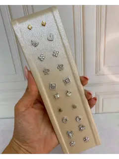 Topitos de  diferentes modelos - Rodio y baño de oro 18K