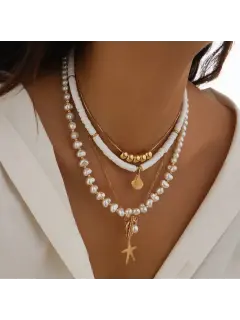 Set de colla playero - Coral