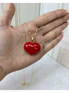 Collar tipo corazón - Grande. Serie #CO011