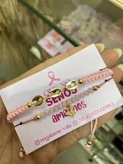 Pulsera doble Rosa