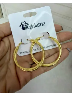 Argollas mediana - Laminado en baño de oro 18K