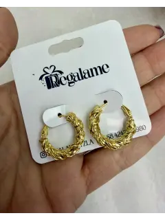 Argollas pequeñas entorchadas