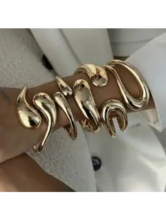 Brazalete enchapado estilo hip hop