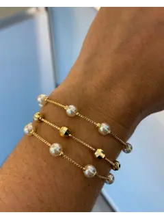 Pulsera de perlas-balines