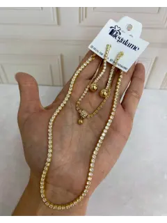 Set de collar, zarcillos y pulseras