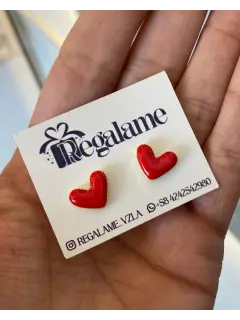 Zarcillos -Corazon Rojo