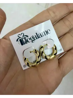 Argollas con dorado y negro