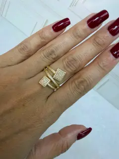 Anillo maxi - Abstracta con circones